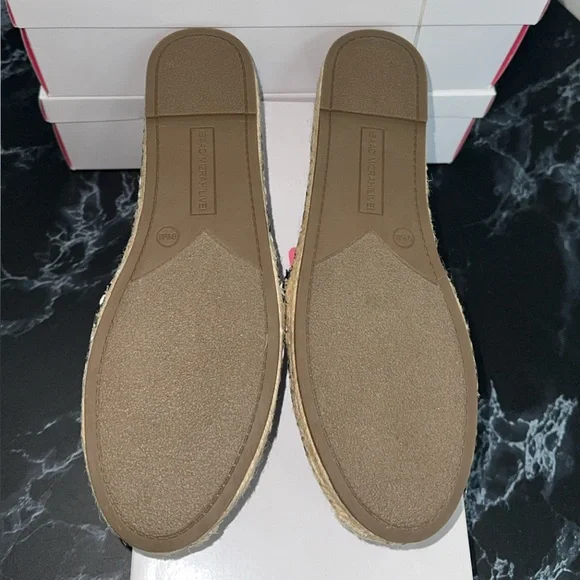 Isaac Mizrahi Live! Gingham Espadrilles Eyelet Embroidery Black Shoes AUTHENTIC - Picture 5 of 9